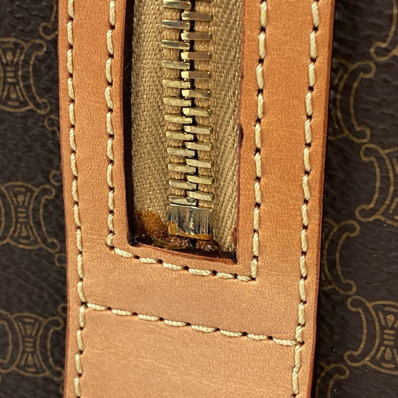 Celine Macadam Pattern Mini Canvas Handbag Brown - Picture 4 of 9